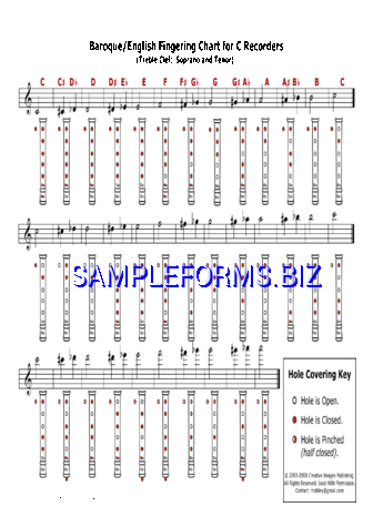 Baroque And English Fingering Chart For C Recorders pdf free